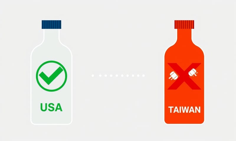 不同地區法規差異的抽象示意
