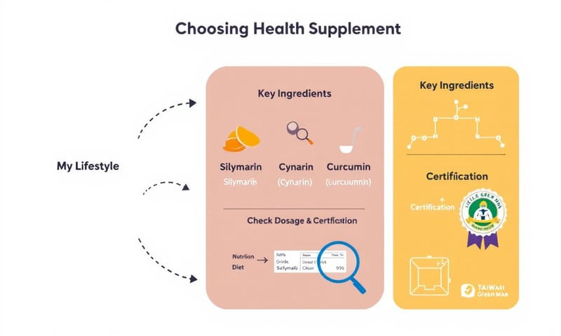 護肝保健品挑選流程示意圖