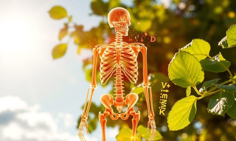 鈣與輔助營養素協同作用的概念圖