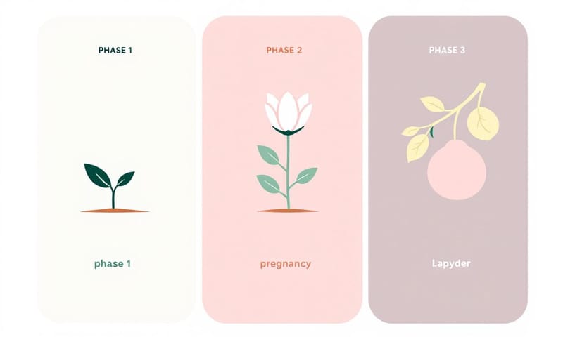 懷孕各階段的營養需求，就像植物成長一樣，各有重點。
