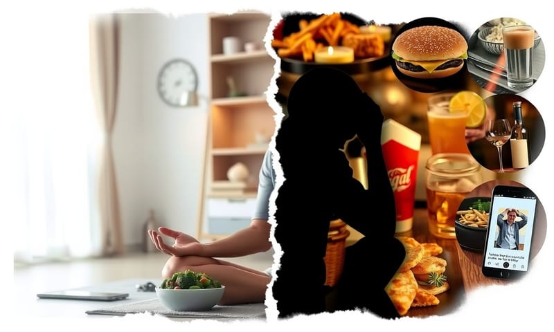 生活型態對比：清淡飲食運動與重口味熬夜