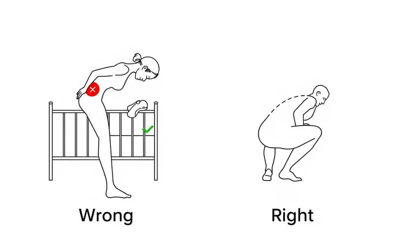 正確與錯誤的抱嬰姿勢對比