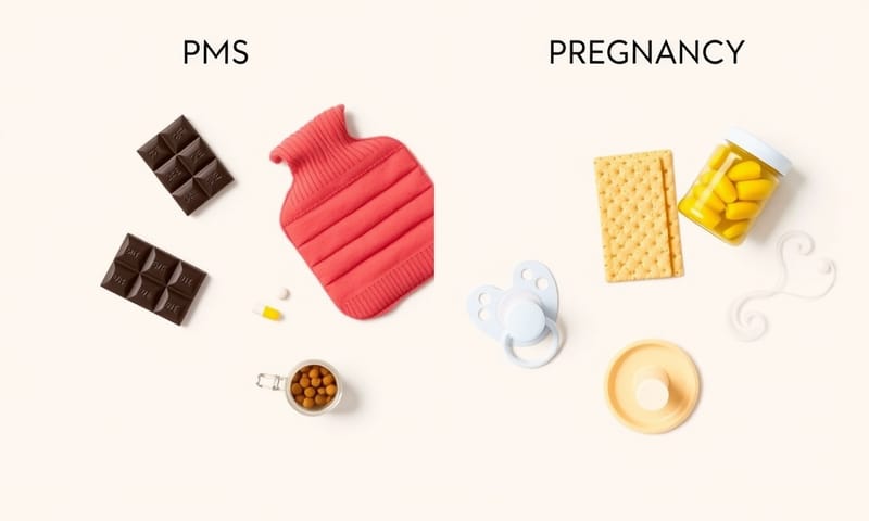 經前症候群還是懷孕早期？一張圖看懂那些重疊的信號。