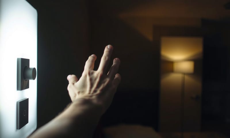 偏頭痛發作時的畏光情境