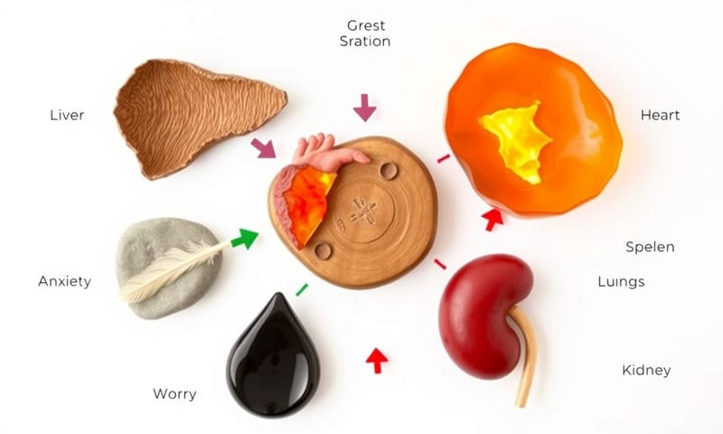 中醫觀點下的五臟與壓力反應對照