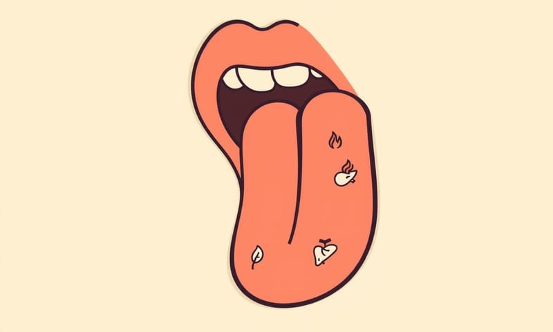 舌診作為觀察工具的抽象示意