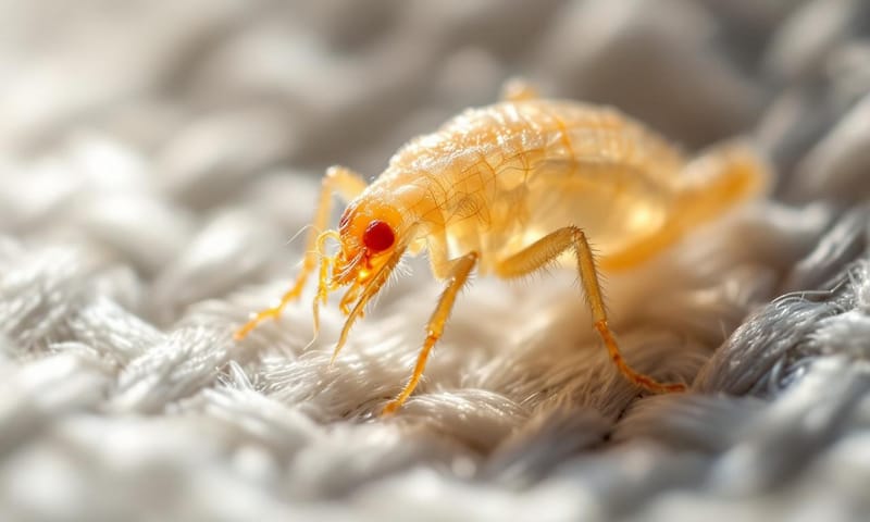 顯微鏡下的塵蟎樣貌示意圖