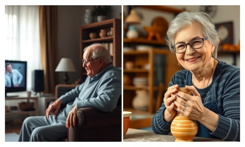 你的退休生活，是左邊的填滿時間，還是右邊的找到重心？