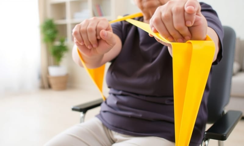 使用彈力帶進行溫和的肌力訓練，是在家就能輕鬆開始的方式