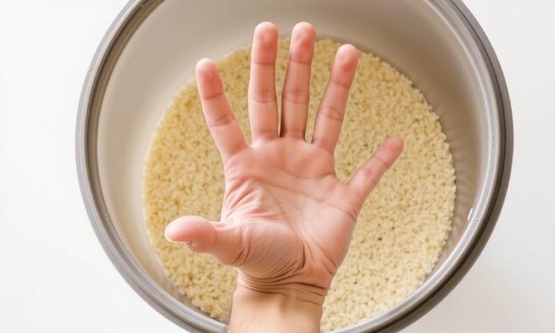 用裝米的桶子做手部反向伸展的自製工具