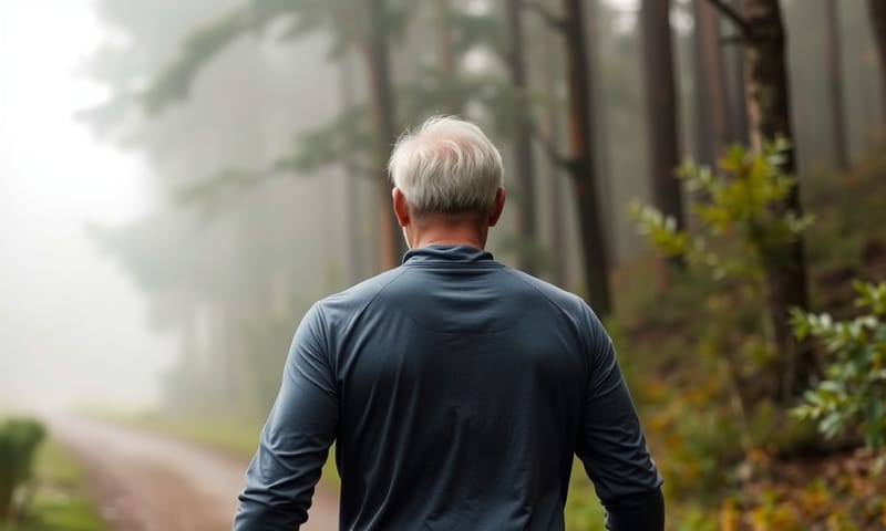 在步道上平靜地散步，享受過程，而不是衝向終點。