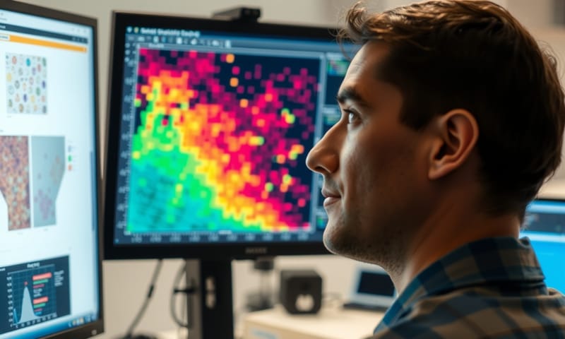 研究人員正在解讀宏基因體學的視覺化數據