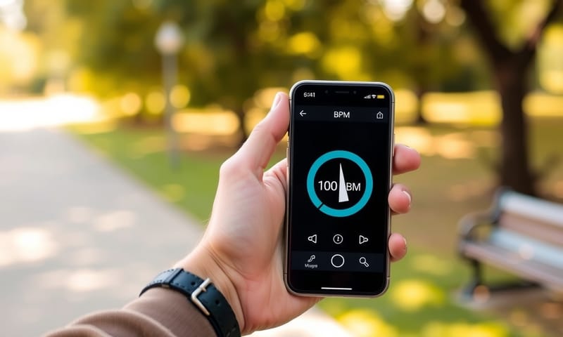 使用手機節拍器App來校準走路步伐