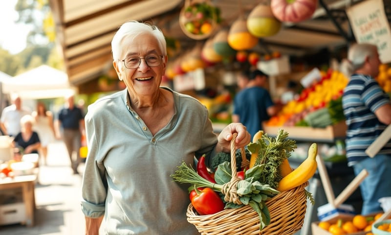 重拾生活活力的長者在市場自在購物