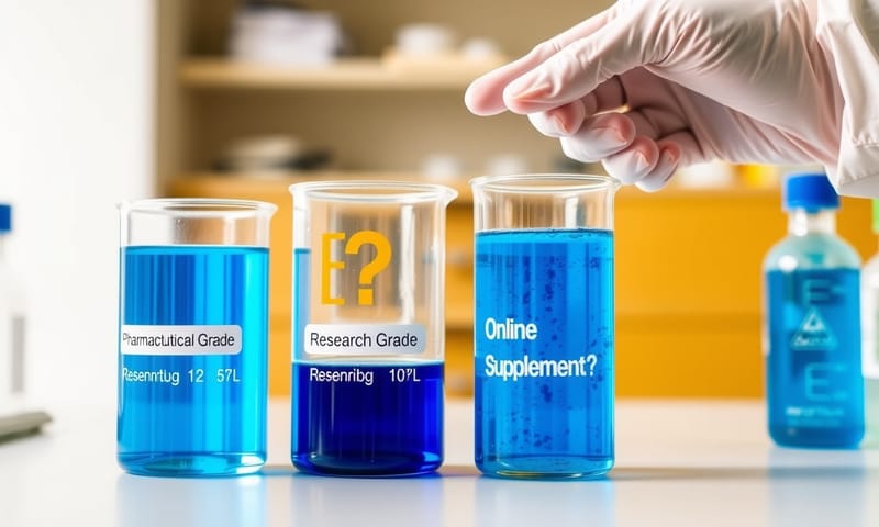 不同等級的亞甲藍，品質可能有天壤之別