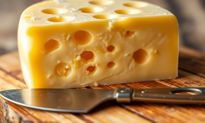 瑞士起司的質地特寫