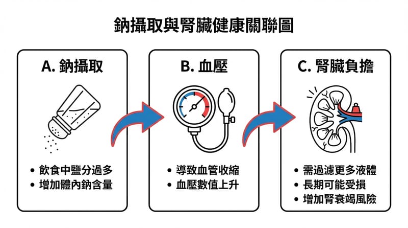 Type 3｜同一件事的三個視角：鹽、血壓、腎負擔