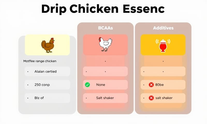 三款滴雞精產品的視覺化比較