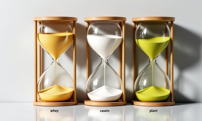 三種蛋白吸收速度示意圖