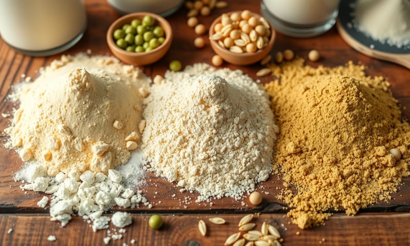 各種高蛋白粉原料的質感呈現