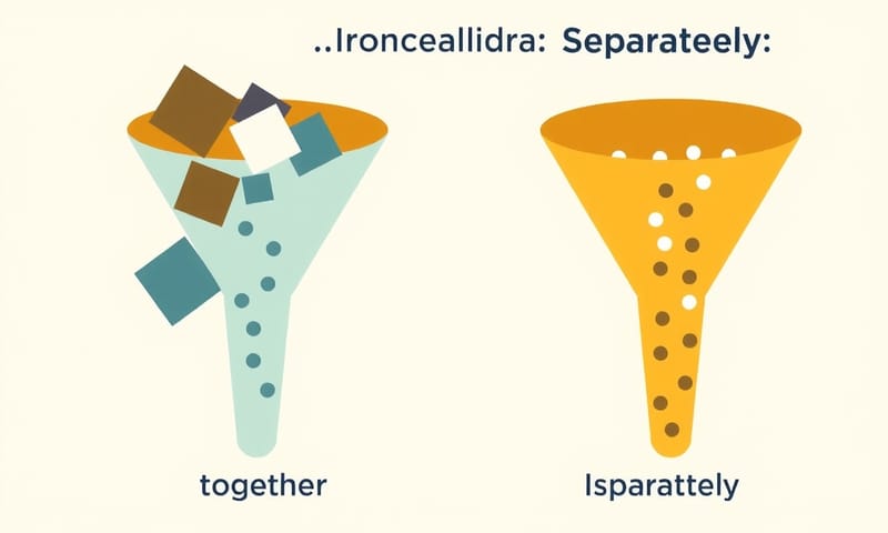 鈣和鐵一起吃，就像把大石頭和小沙子同時倒進漏斗，會卡住！